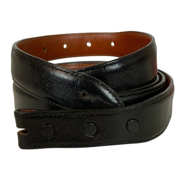 Tom Taylor Custom Western Leather Belt Strap Size 52 Black Santa Fe - Picture 1 of 5